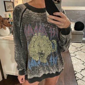 Recycled Karma Def leopard Love bites sweatshirt
